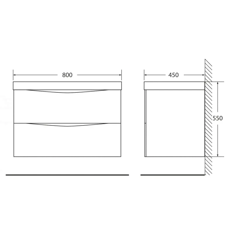 Тумба с раковиной BelBagno Marino 800-2C-SO-CO-P Crema Opaco-2