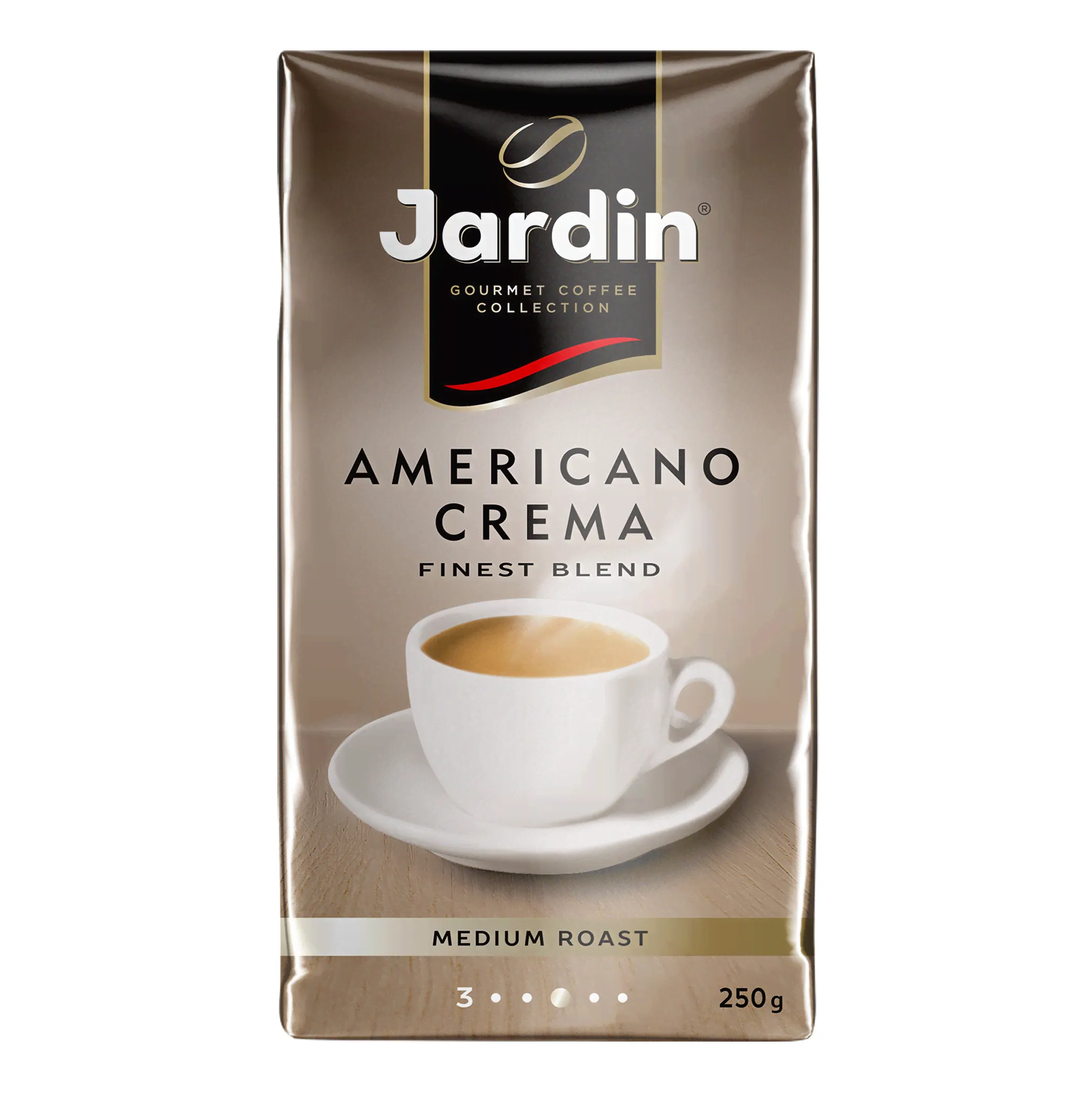 Кофе молотый JARDIN (Жардин) "Americano Crema", 250 г, арабика/робуста, средняя обжарка