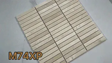 Crema Marfil Marble 5/8x4 Rectangular Stacked Mosaic Tile Polished